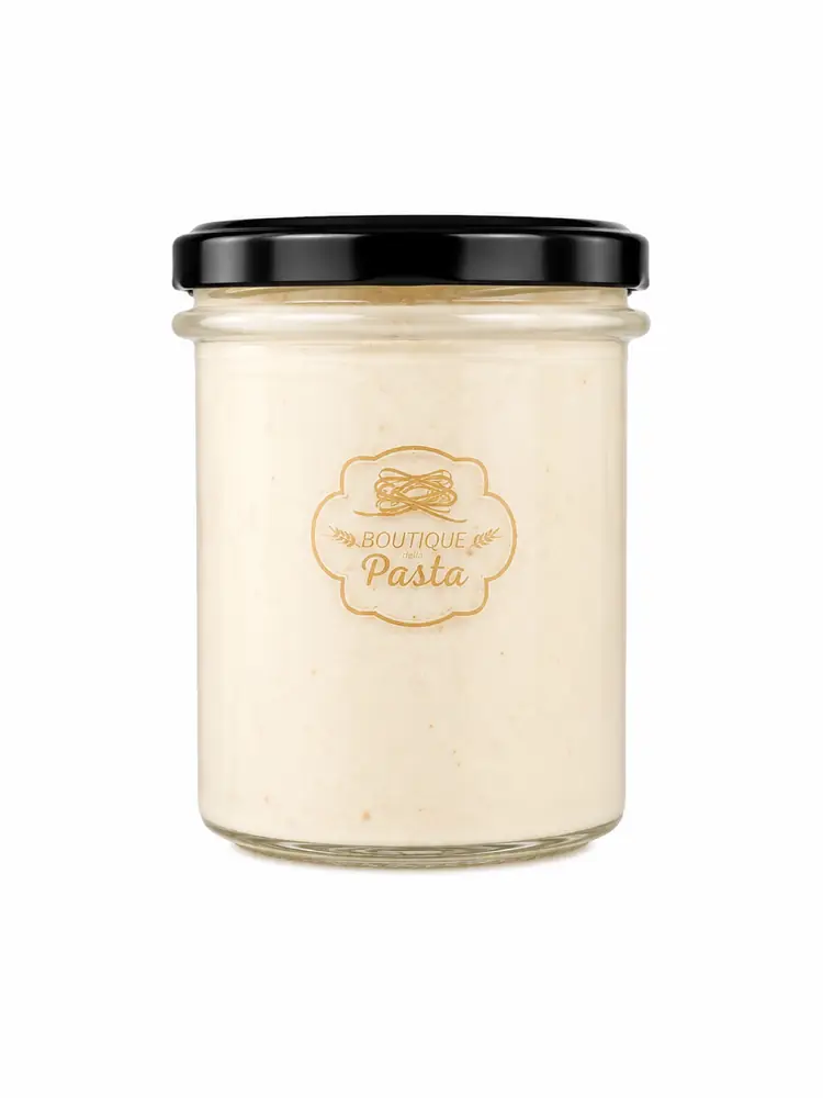 Sos panna e parmigiano la borcan